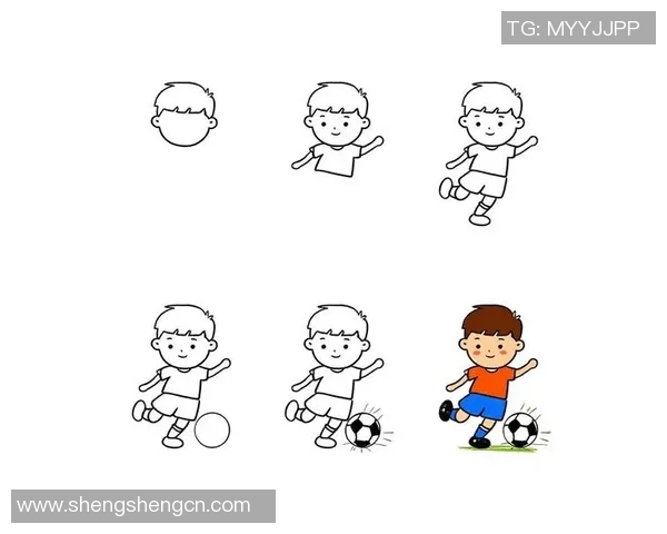 足球明星简笔画与足球服设计创意展示让我们一起感受足球的魅力与激情